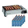 KEMPER - Barbecue à gaz 1900W Grille anti adhesive + 16 cartouches gaz camping KEMPER - vignette