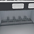 ID MARKET - Abri à vélos en métal gris anthracite verrouillable avec rack pour 4 vélos - vignette