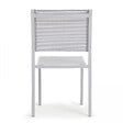 OVIALA - Chaise de jardin aluminium et textilène blanc - Nice - vignette