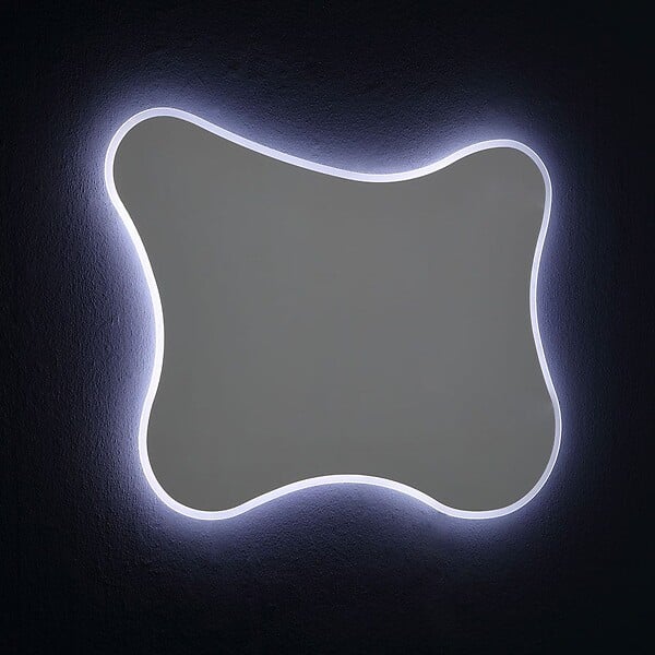 KIAMAMI VALENTINA - Miroir 100X75 Avec Cadre Retro-Éclairé Avec Led Réversible - large