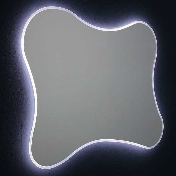KIAMAMI VALENTINA - Miroir Biseauté +  Cadre Rétroéclairé Avec Led 120X90 - large