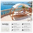 TECTAKE - Hamac LOCARNO pour 2 personnes 328x160x171,5cm marron teck - vignette