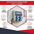 ATOLE - Coffret de Chantier Monophasé 250V ATOLE - 4 Prises NF 2P+T - 16A - 9 Modules - Coffret Électrique avec câble - vignette
