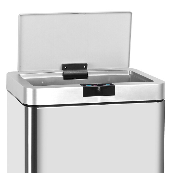 KITCHEN MOVE - Couvercle de poubelle automatique DAYTONA Argent - large
