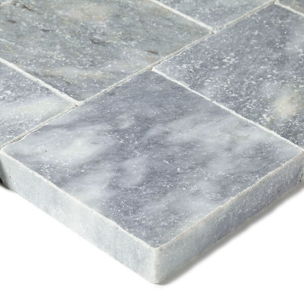 RO'MA NATURE - Pavé Pierre d'Adana Gris Bleu Clair 15,25x15,25x3-3 cm (vendu au m² - 42 pavés/m²) - large