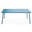 OVIALA - Ensemble table de jardin et 8 chaises en métal bleu pacific  - Palavas - vignette