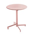 OVIALA - Ensemble table de jardin et 2 fauteuils en métal rose poudré - Palavas - vignette