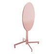 OVIALA - Ensemble table de jardin et 2 fauteuils en métal rose poudré - Palavas - vignette