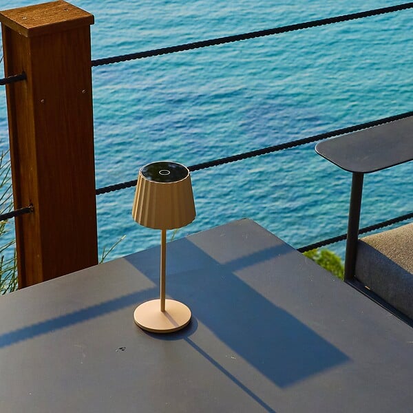 LUMISKY - Lampe de table sans fil ABBY Sable H30cm - large