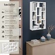 TECTAKE - Étagère murale Kassandra avec 8 compartiments en Bois MDF blanc - vignette