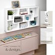 TECTAKE - Étagère murale Kassandra avec 8 compartiments en Bois MDF blanc - vignette
