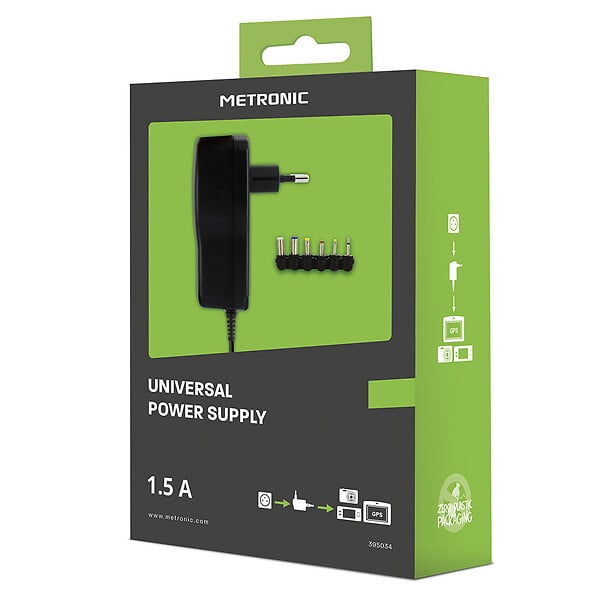 METRONIC - Alimentation universelle réglable - 3-12 V - 1,5 A - large