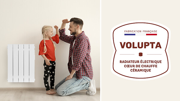 UNIV'R CHAUFFAGE - Radiateur électrique Volupta - Céramique - 2000W - large