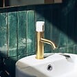 ESSEBAGNO - Manopola mitigeur lavabo bas or marbre - vignette