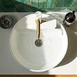 ESSEBAGNO - Manopola mitigeur lavabo bas or marbre - vignette
