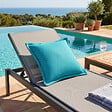 SOO  SANTAI - Coussin piscine flottant 65 × 65 × 25 cm intérieur / extérieur SANS billes de polystyrène – Bleu (CF6565-4) - vignette