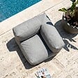 OVIALA - Fauteuil d'angle pour canapé modulable gris - Mixi - vignette
