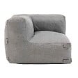 OVIALA - Fauteuil d'angle pour canapé modulable gris - Mixi - vignette