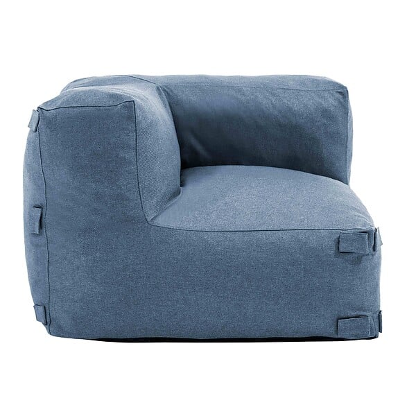 OVIALA - Fauteuil d'angle pour canapé modulable bleu pacific - Mixi - large