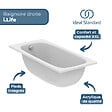 IDEAL STANDARD - Baignoire droite 160 x 70 i.life - vignette
