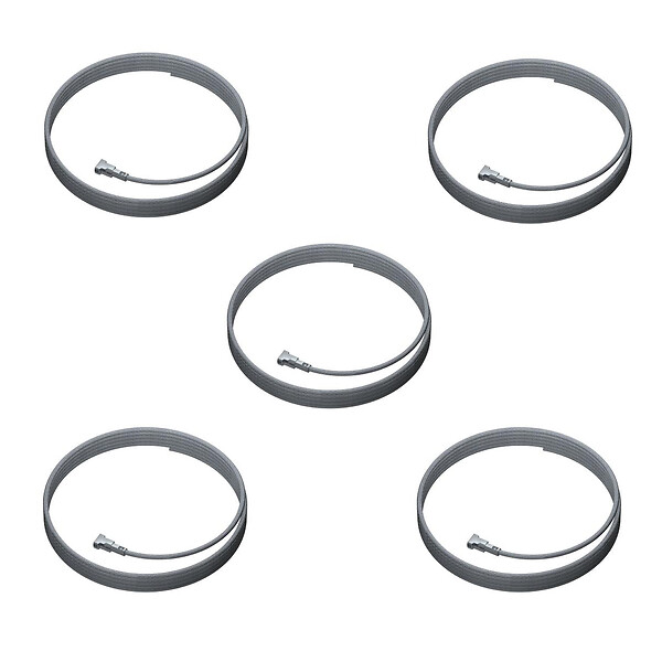 ARTITEQ - Câble acier Twister pour cimaise 2 mm - Accrochage Tableau Artiteq 300 cm , Pack de 5 - large