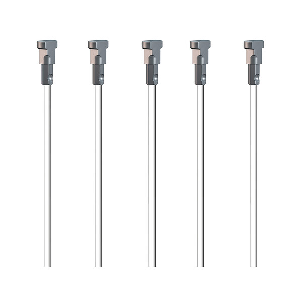 ARTITEQ - Tige Twister Rigide 2 mm pour Cimaise - Accessoire Cimaise Artiteq 200 cm , Pack de 5 , Gris - large