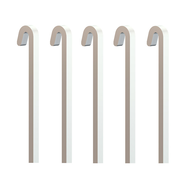 ARTITEQ - Pack 5 tiges carrées droites alu 20 kg - 4 mm - Accessoire Cimaise Tableau Blanc laqué / 100 cm - large