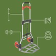 PACK AND MOVE - Pack and Move - Diable pliable en aluminium - 35 x 48 x 119 cm - 130 KG max - Pour déménagement et transport - vignette