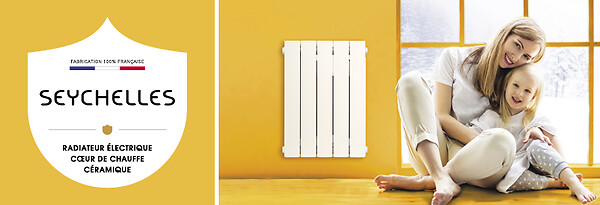 UNIV'R CHAUFFAGE - Radiateur inertie sèche Seychelles Confort - Céramique - 750W - large