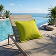 SOO  SANTAI - Coussin piscine flottant 45 × 45 × 25 cm intérieur / extérieur SANS billes de polystyrène – Vert (SCF4545-2) - vignette