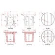 NATUREL - Table d'appoint de jardin en teck massif, 51x51x40.5 cm, forme ronde (NATOFT5151R) - vignette