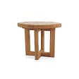 NATUREL - Table d'appoint de jardin en teck massif, 51x51x40.5 cm, forme ronde (NATOFT5151R) - vignette