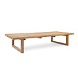 NATUREL - Table basse de jardin en teck massif, 153x72x30,5 cm, pieds-de-table design rectangulaire (NATOFT15372S) - vignette