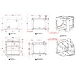 NATUREL - Table d'appoint de jardin en teck massif, 50x50x40 cm, deux plateaux et angle arrondie, fabrication artisanale (NATOFTB5050S) - vignette