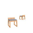 NATUREL - Lot de 2 chaises de table extérieur en teck massif, 50x59.5x56 cm, avec coussins gris perlé, sans dossier (NATOFCH50S-DUO) - vignette