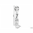 BELIANI - Décoration de Noël LED LUMMENE Lampadaires 80 cm Blanc - vignette