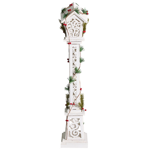 BELIANI - Décoration de Noël LED LUMMENE Lampadaires 80 cm Blanc - large
