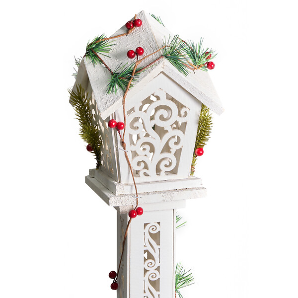 BELIANI - Décoration de Noël LED LUMMENE Lampadaires 80 cm Blanc - large