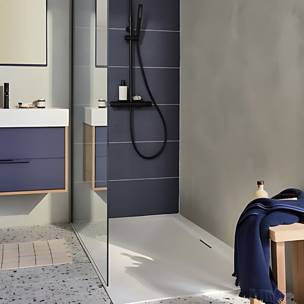 JACOB DELAFON - Receveur de douche antidérapant 120 x 90 Flight Pure rectangle blanc - large