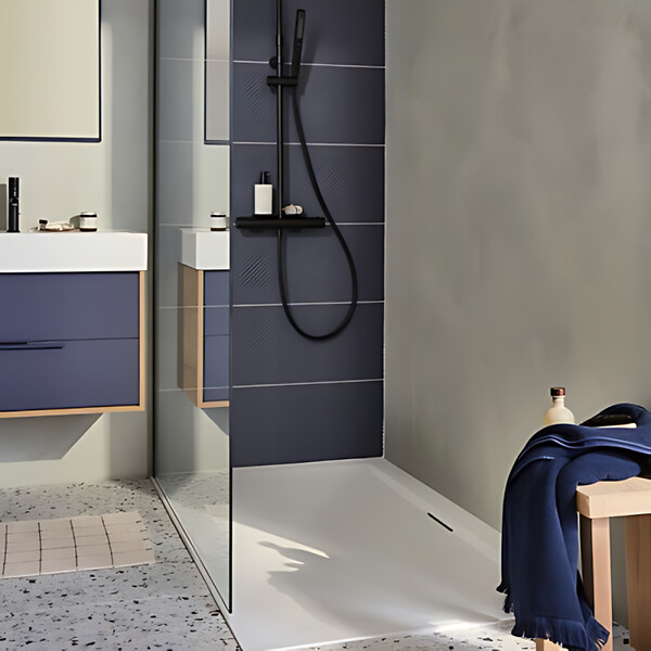 JACOB DELAFON - Receveur de douche antidérapant 90 x 90 Flight Pure carré blanc - large