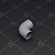 MON MARCHE DECO - Coude M/F 87° pour tuyau de 80 mm - Gris - vignette