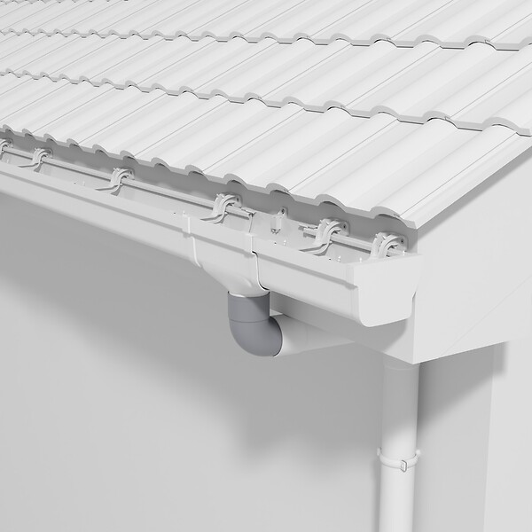 MON MARCHE DECO - Coude M/F 87° pour tuyau de 80 mm - Gris - large