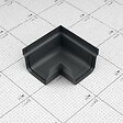 MON MARCHE DECO - Angle ext. 90° face plane / Angle int. 90° face galbée pour Gouttière PVC Moulurée - Anthracite - vignette