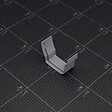 MON MARCHE DECO - Jonction à coller pour Gouttière PVC Moulurée - Gris - vignette