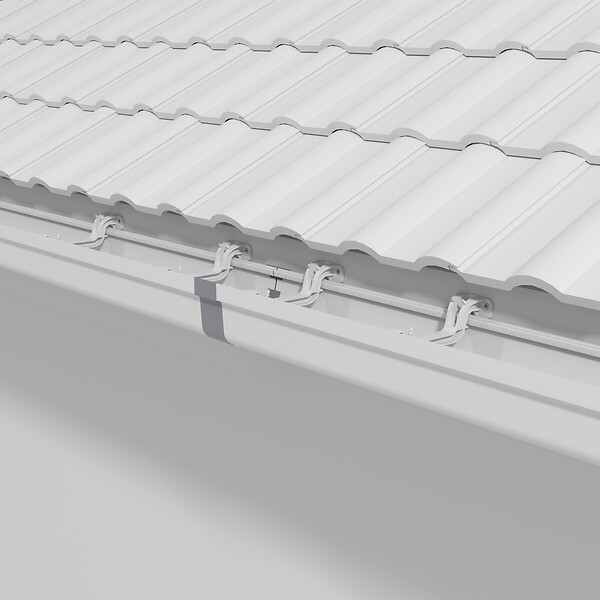 MON MARCHE DECO - Jonction à coller pour Gouttière PVC Moulurée - Gris - large