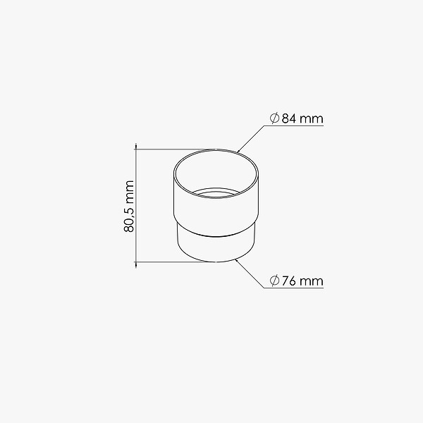 MON MARCHE DECO - Manchon M/F pour tuyau 80 mm - Anthracite - large