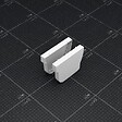 MON MARCHE DECO - Lot de 2 fonds de gouttière pour Gouttière PVC Moulurée - Blanc - vignette