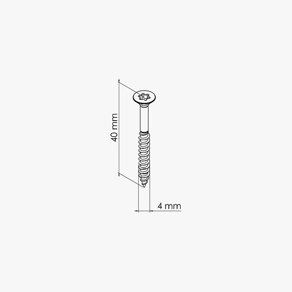 MON MARCHE DECO - Vis inox Torx 4 cm (Boîte de 200) - large