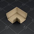 MON MARCHE DECO - Angle int. 90° face plane / Angle ext. 90° face galbée pour Gouttière PVC Moulurée - Sable - vignette