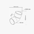 MON MARCHE DECO - Coude M/F 67° pour tuyau de 80 mm - Sable - vignette